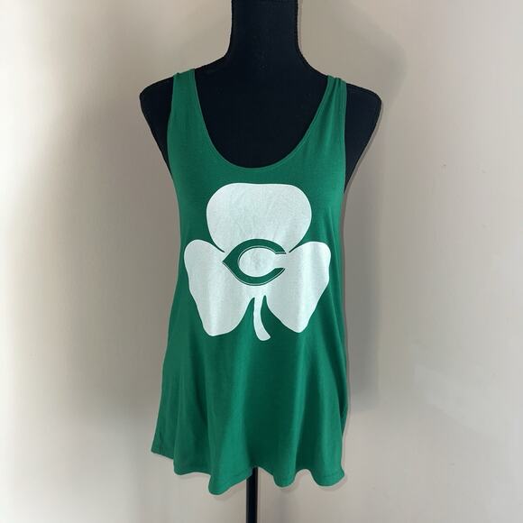 Women’s PINK Cincinnati Reds Tank Top Shake Your Shamrocks - Picture 1 of 4
